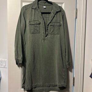 Green Old Navy Shirt Dress
